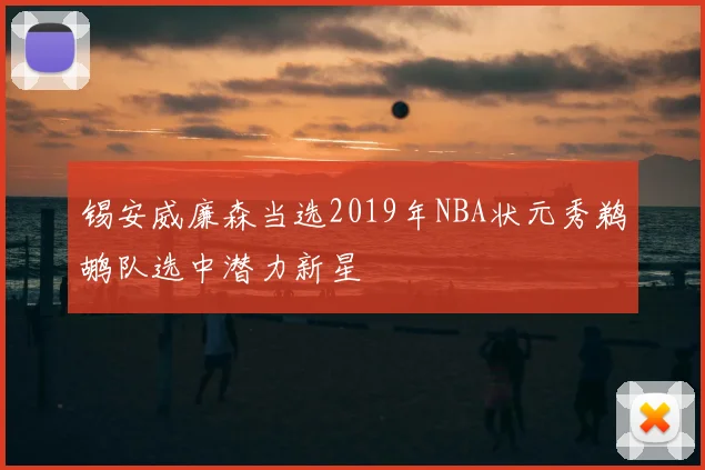 锡安威廉森当选2019年NBA状元秀鹈鹕队选中潜力新星